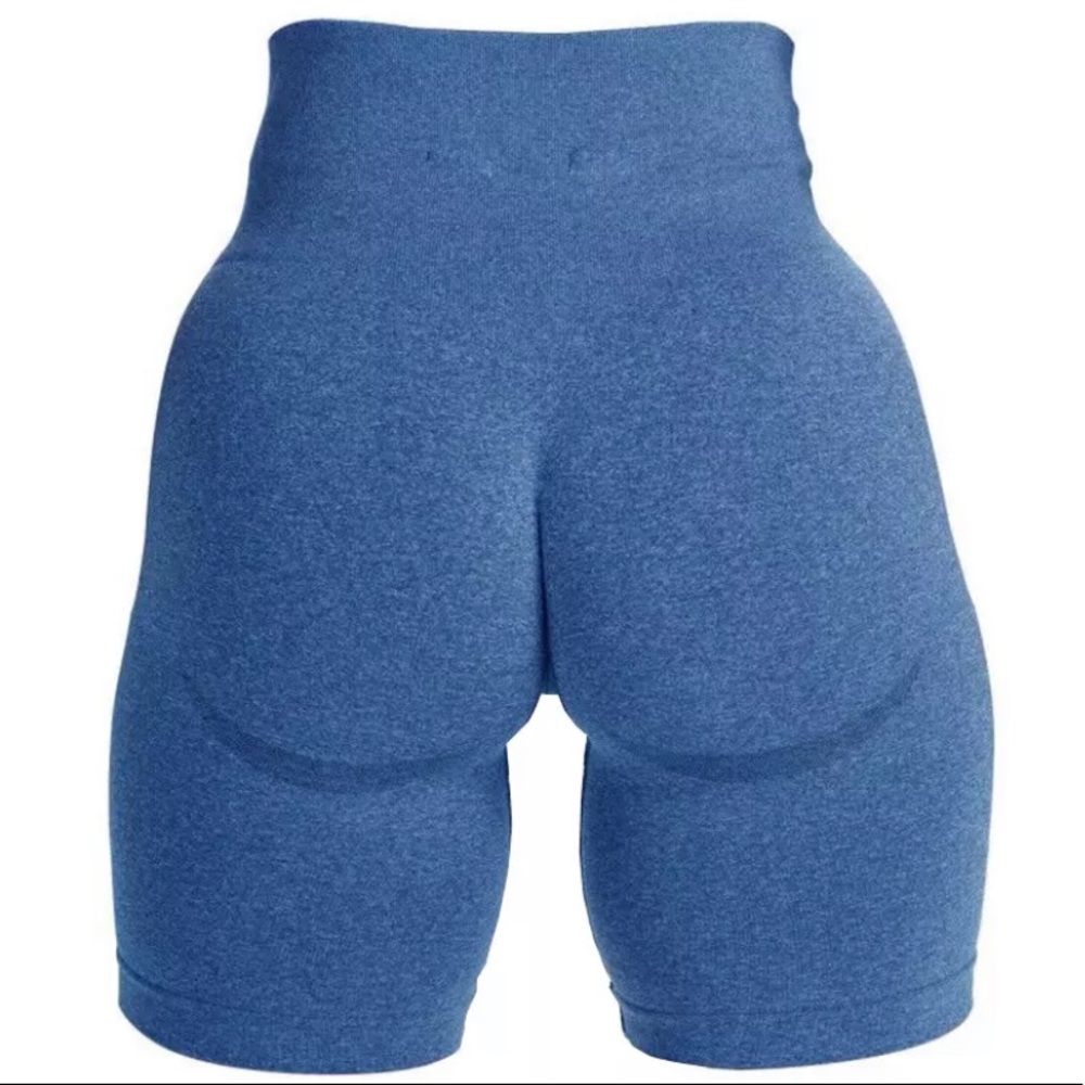 Blue seamless pro shorts